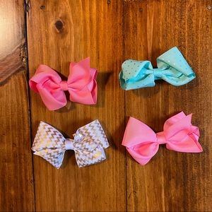 4 Mini Multi Color Bows